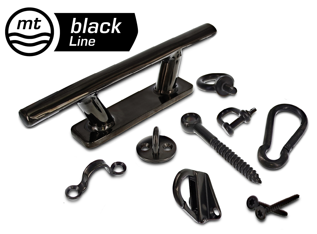 Marinetech Blackline: schwarze Edelstahlbeschläge V4A AISI 316