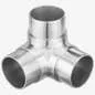 Preview: Edelstahl Eckverbinder Steckfitting für 48,3 x 2 mm Rohr
