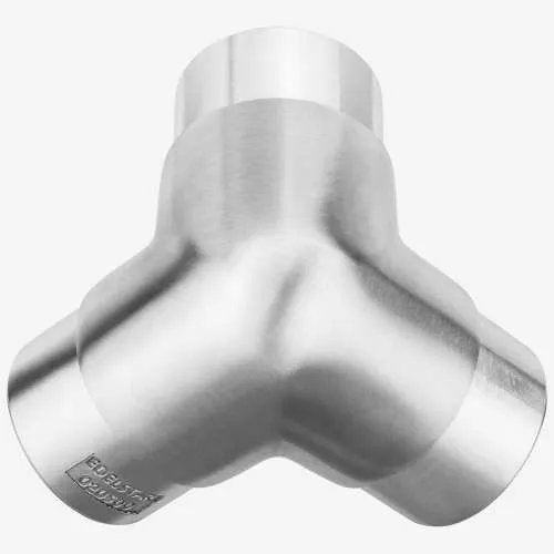 Edelstahl Eckverbinder Steckfitting für 48,3 x 2 mm Rohr