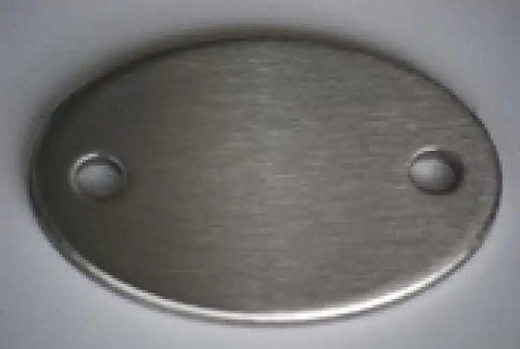 Ankerplatte Oval V2A mit Fase, gelocht, geschliffen 130/90x6 mm