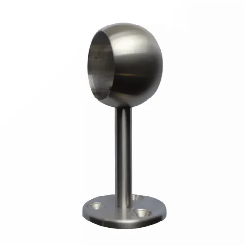 Handlaufhalter Set Kugelring mit Stab und Ronde 33,7 Rohr V2A Handlaufhalter Set Kugelring mit Stab und Ronde 33,7 Rohr V2A