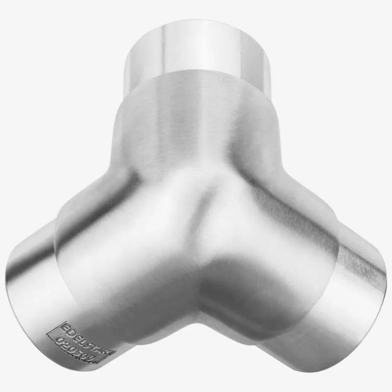 Edelstahl Eckverbinder Steckfitting für 48,3 x 2 mm Rohr