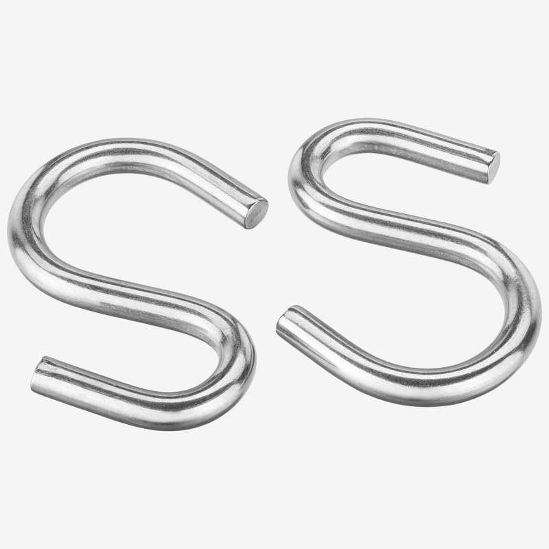 Edelstahl V2A S-Haken 6 mm Kleiderhaken für Garderobenstangen 26,9