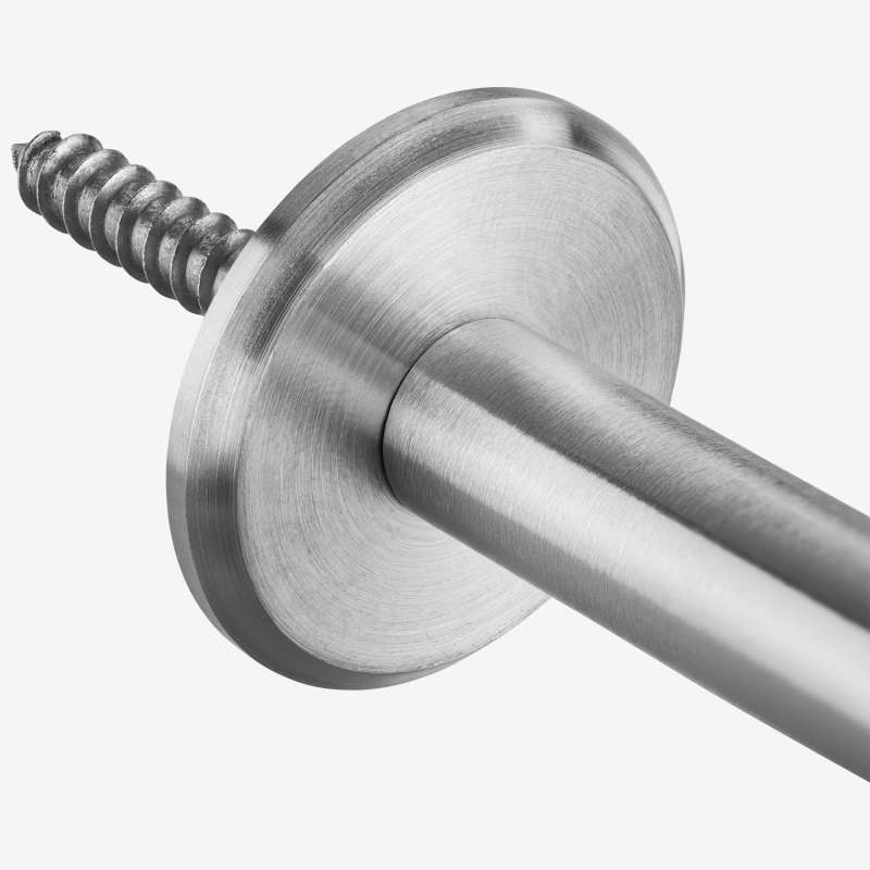 Edelstahl Kleiderhaken - Handtuchhaken kurz incl. V2A Voll-Kugel - Bild 3