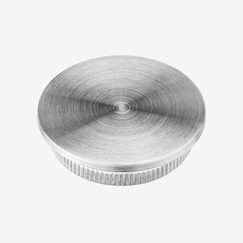 Edelstahl Stopfen 21,3 x 2 mm Rändel flach Vollmaterial