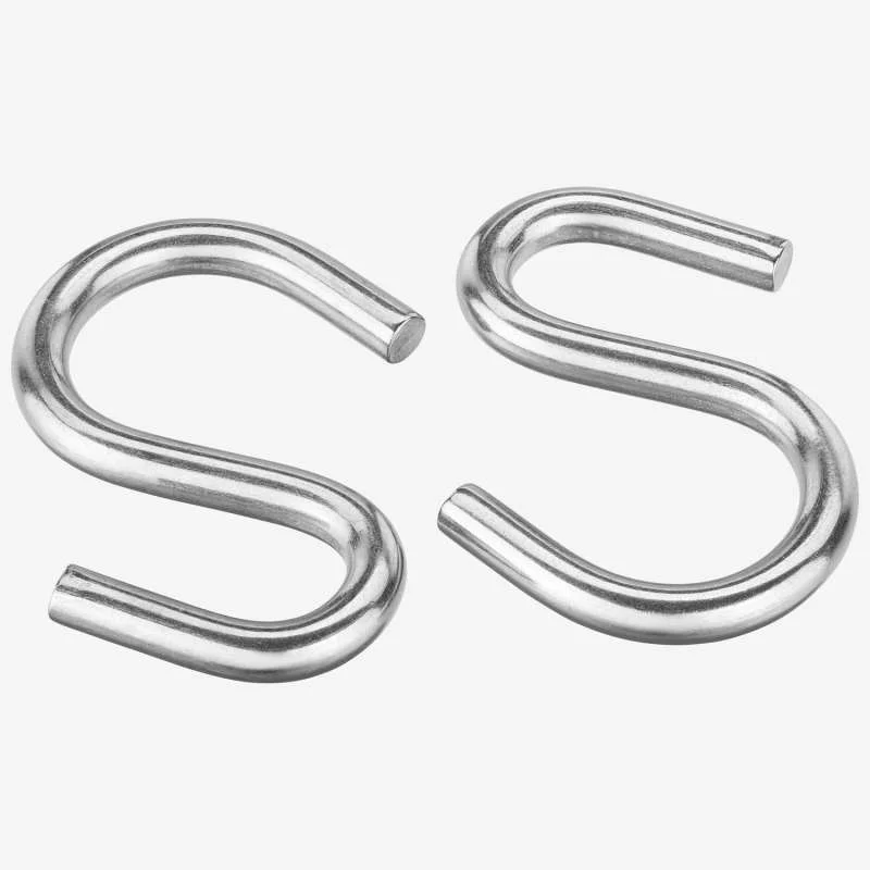 Edelstahl V2A S-Haken für Garderobenstangen 33,7