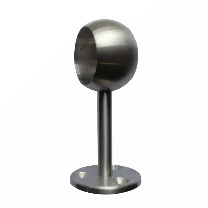 Handlaufhalter Set Kugelring mit Stab und Ronde 33,7 Rohr V2A Handlaufhalter Set Kugelring mit Stab und Ronde 33,7 Rohr V2A