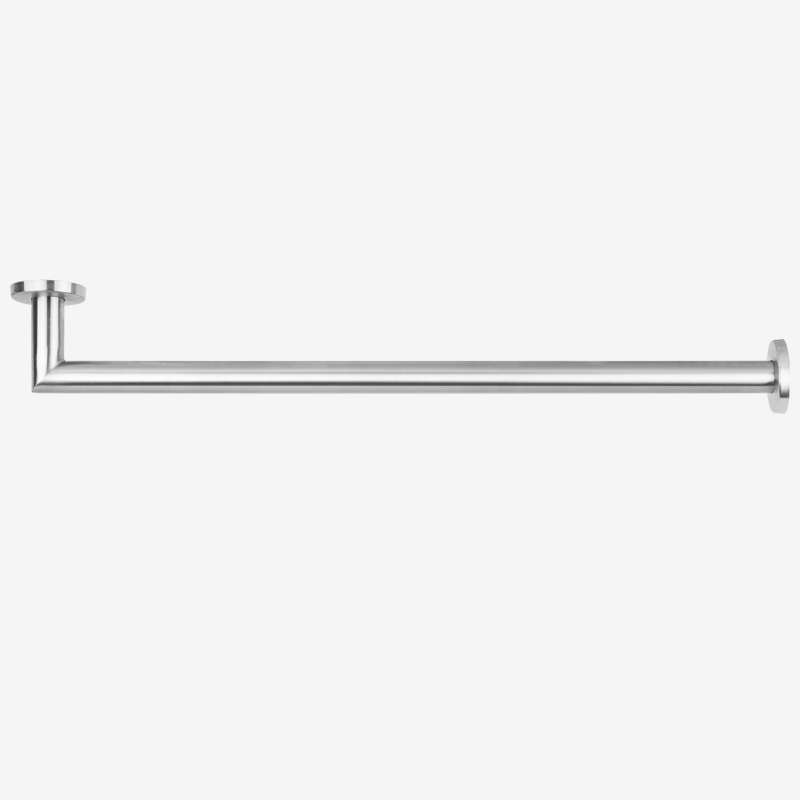 Edelstahl Garderobenstange / Kleiderstange L-Form eckig