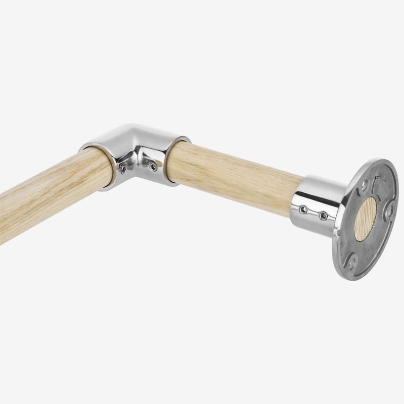 Garderobenstange L-Form Kleiderstange aus 25 mm Holzstab - Bild 4