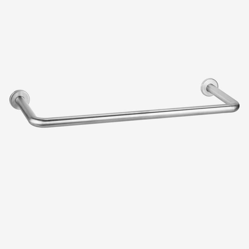 Edelstahl Garderobenstange U-Form Kleiderstange gebogen rund