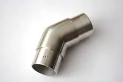 Edelstahl Rohrverbinder Steckfitting für 42,4 x 2 mm Rohr 45°