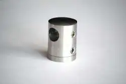Edelstahl Querstabhalter/ Traversenhalter Rohranschluss gerade Bohrung Ø14,2 mm
