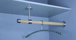 Edelstahl Garderobenstange 50-120cm | Kleiderstange Wandmontage Gebürstet