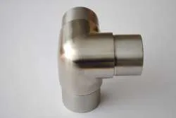 Edelstahl Eckverbinder Steckfitting für 33,7 x 2 mm Rohr